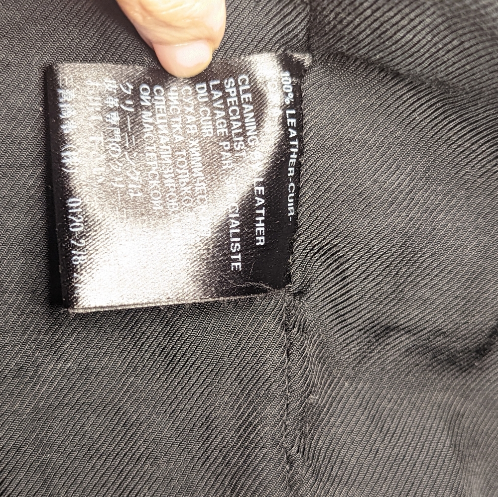 Haider Ackermann tumbled lamb skin leather biker jacket with asymmetric lapel. 0 - Picture 10 of 12